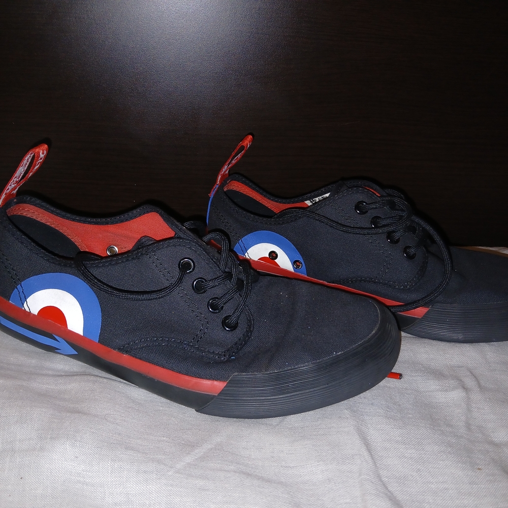 Dr. Martens Black and Red Sneakers with Athletic Silhouette